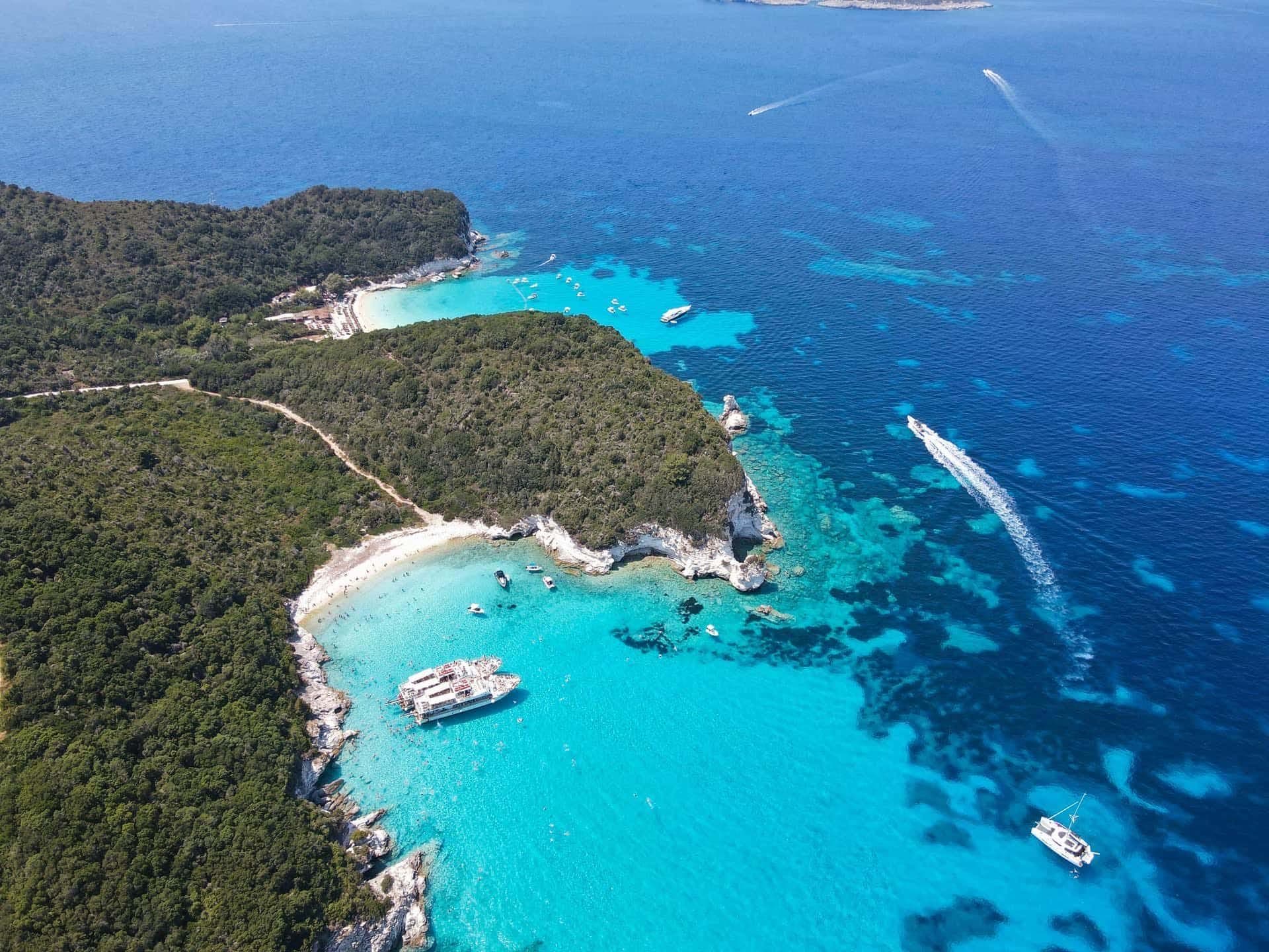Paxos Antipaxos private boat cruise sea caves